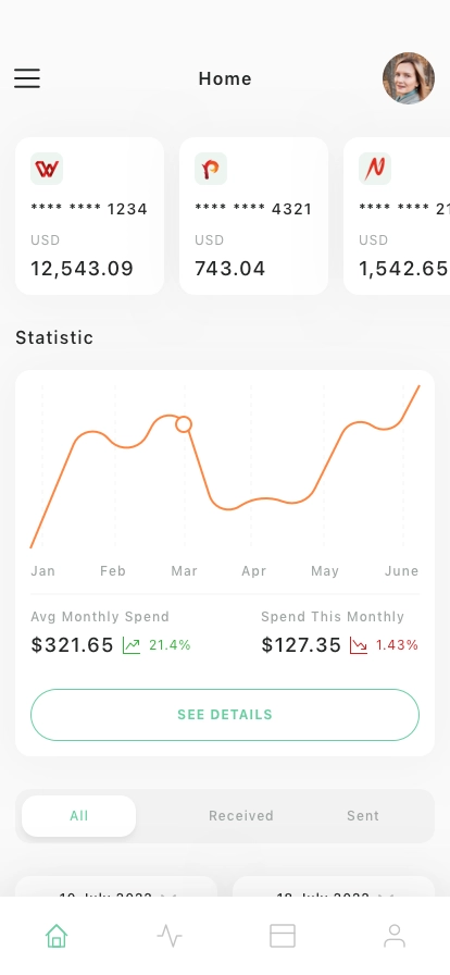 Wallet Mobile App UI Kit - Screenshot 1