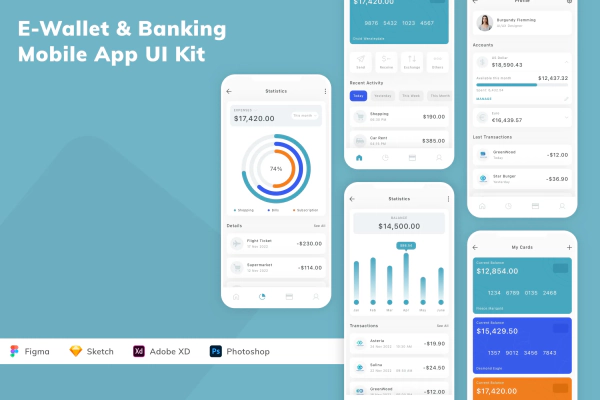 E-Wallet & Banking Mobile App UI Kit