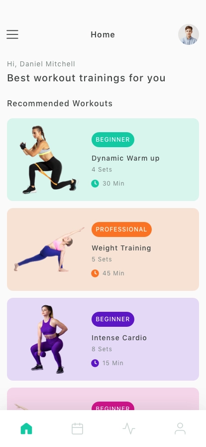 Workout Mobile App UI Kit - Screenshot 2