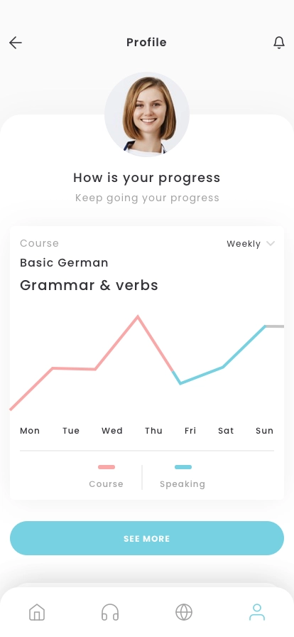 Language Learning Mobile App UI Kit - Screenshot 4