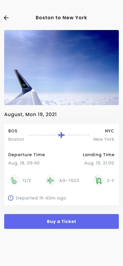 Flight Booking Mobile App UI Kit - Screenshot 5