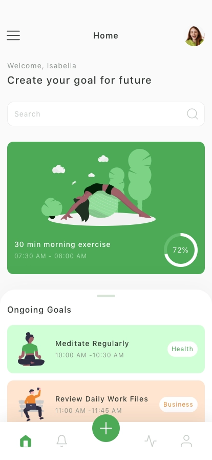 Habit Tracker Mobile App UI Kit - Screenshot 1