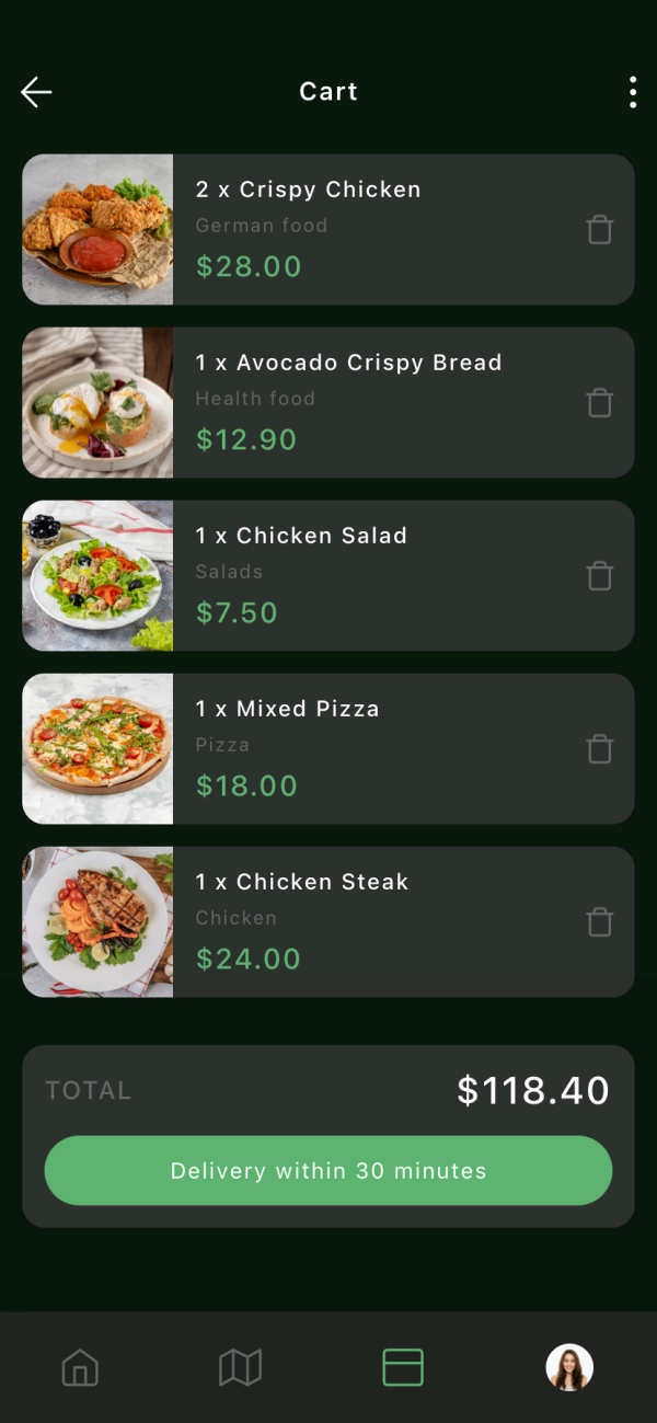 Food Ordering Mobile App UI Kit - Screenshot 2