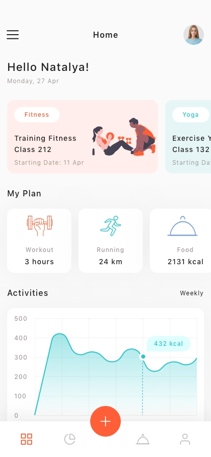 Fitness & Workout Tracker App UI Kit - Screenshot 1