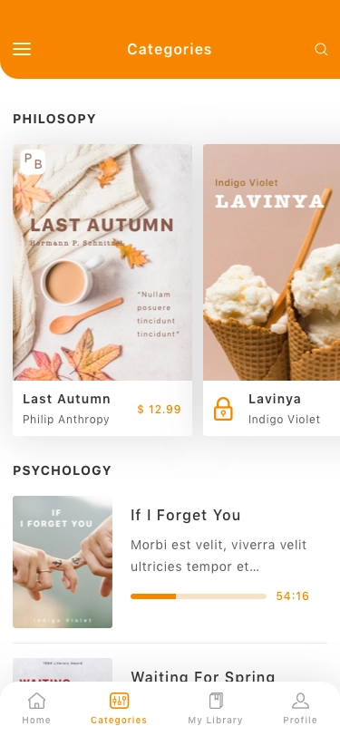 e-Book & Audio Book App UI Kit - Screenshot 17