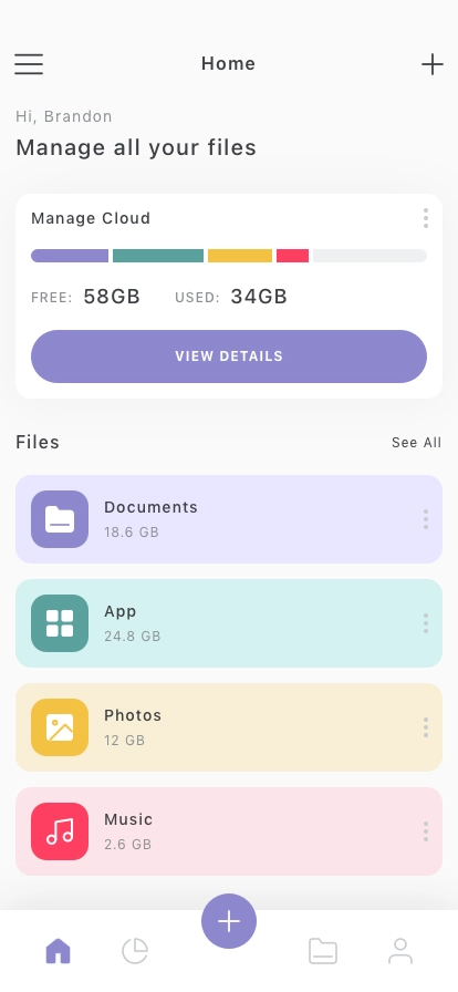 Data Manager Mobile App UI Kit - Screenshot 3