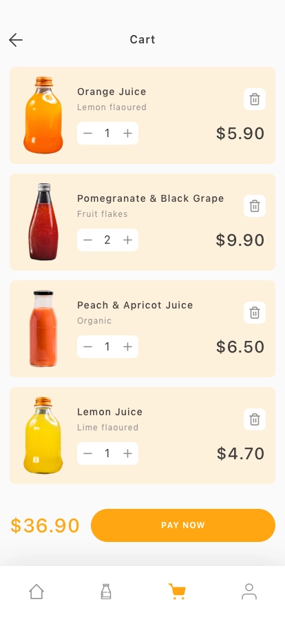 Fruit Juice Delivery Mobile App UI Kit for Figma, Sketch & XD | UIworkshop
