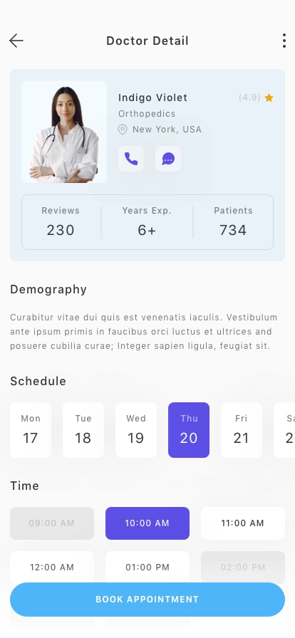Doctor Appointment App UI Kit - Screenshot 3
