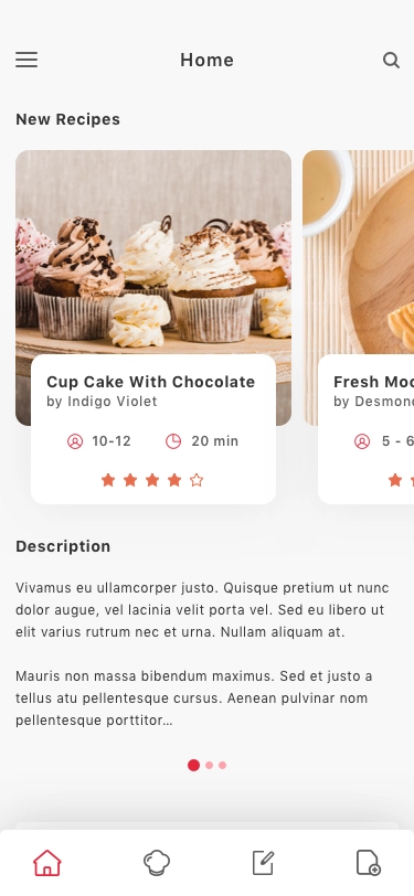 Recipes and Food Plan App UI Kit - Screenshot 6