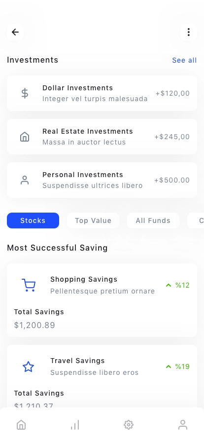 Savings Investing Mobile App UI Kit - Screenshot 5