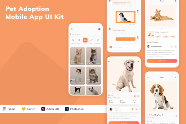 Pet Adoption Mobile App UI Kit