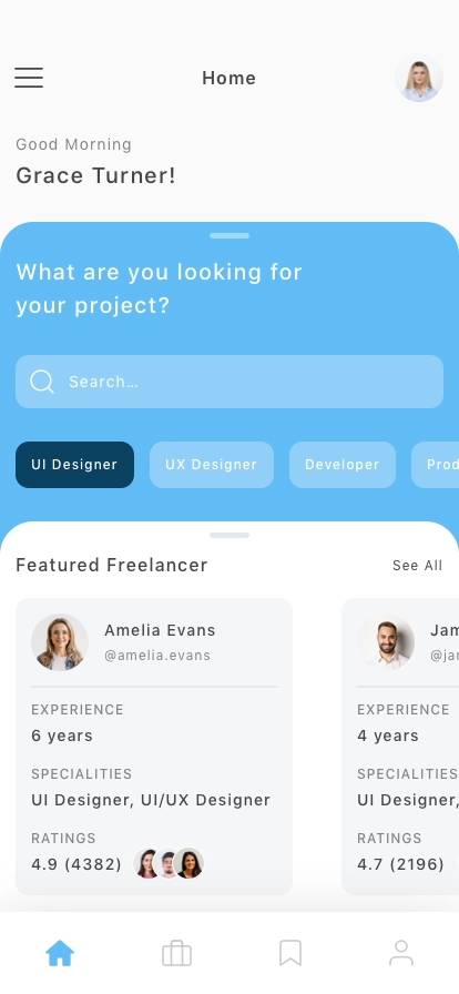 Job Hiring Mobile App UI Kit - Screenshot 1