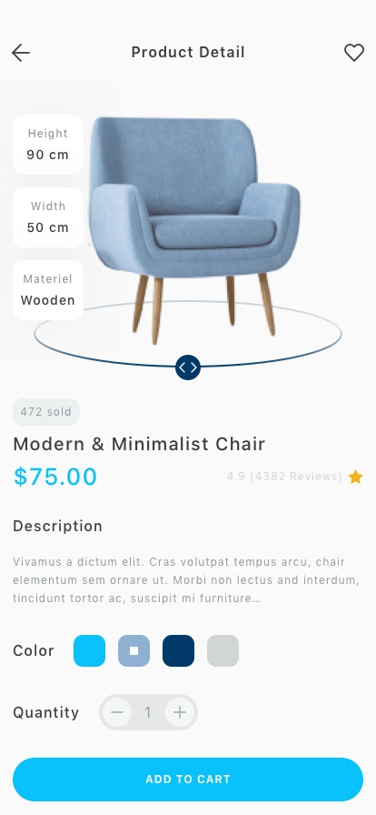 Furniture Store Mobile App UI Kit - Screenshot 5