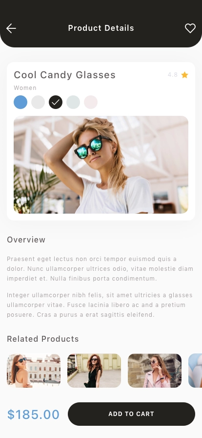 Eyewear Shop Mobile App UI Kit - Screenshot 5