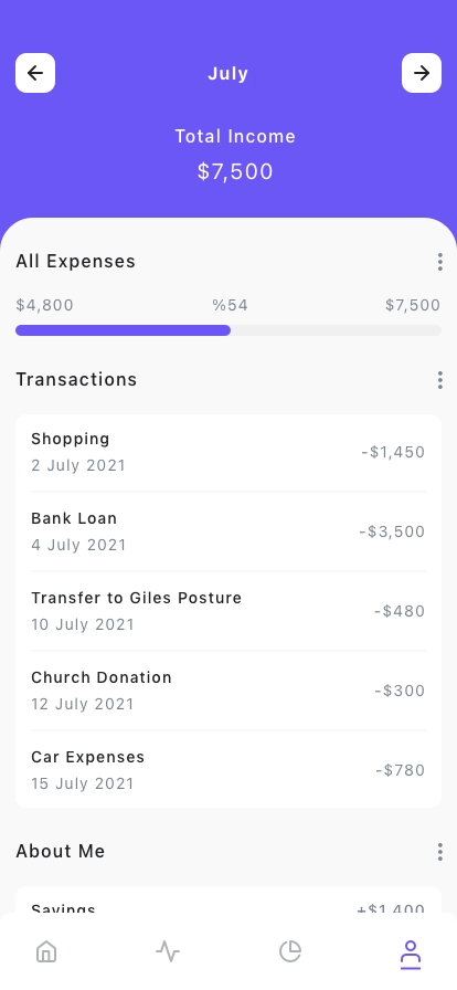 Personal Finance & Budget Management Mobile App UI Kit - Screenshot 4