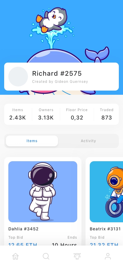 NFT Marketplace Mobile App UI Kit - Screenshot 5