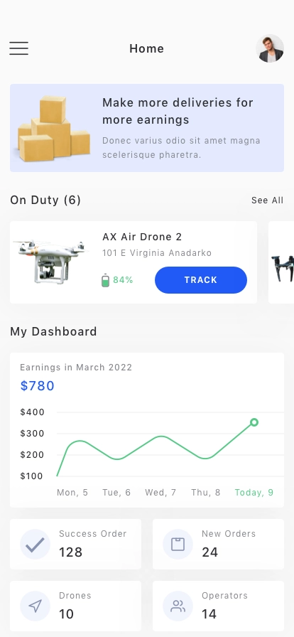 Drone Package Delivery App UI Kit - Screenshot 1