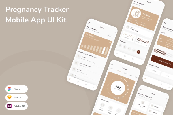 Pregnancy Tracker Mobile App UI Kit