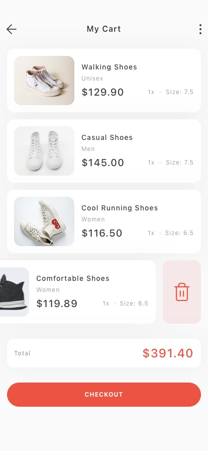 Shoes Shop Mobile App UI Kit - Screenshot 5