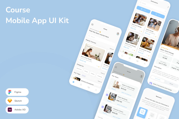 Course Mobile App UI Kit