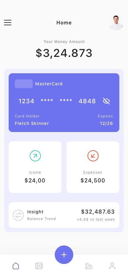 Money Management Mobile App UI Kit - Screenshot 1