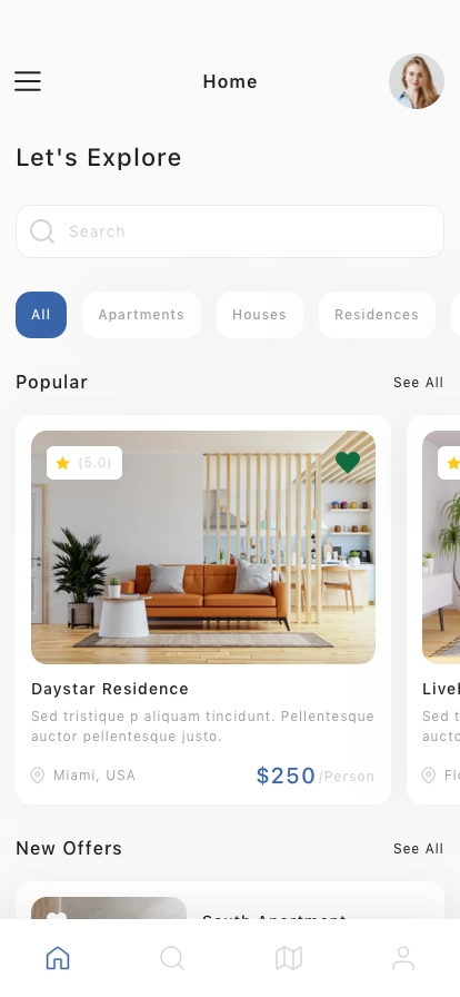 Renting Mobile App UI Kit - Screenshot 1