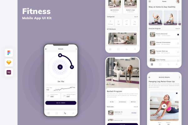 Fitness Mobile App UI Kit