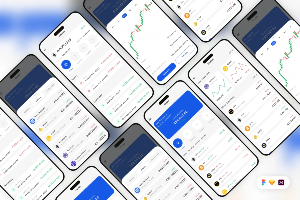 Cryptocurrency Trading & Wallet Mobile App UI Kit