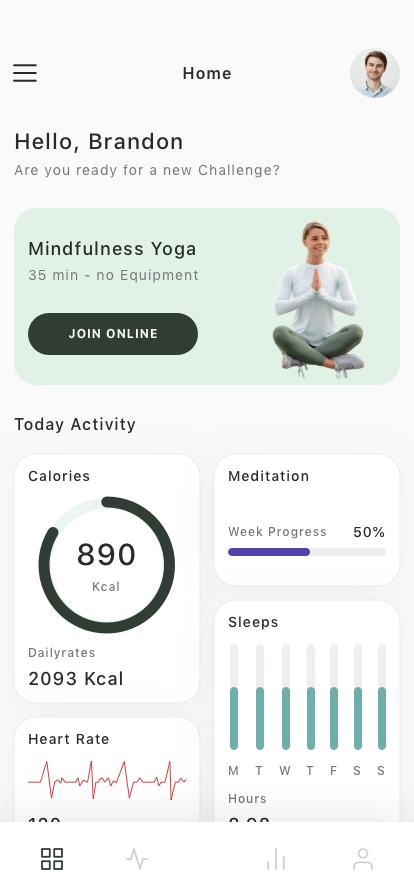 Health Tracker Mobile App UI Kit - Screenshot 3