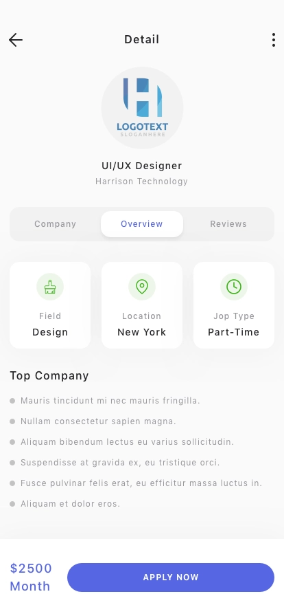 Job Finding Mobile App UI Kit - Screenshot 5