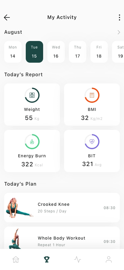 Home Exercise Mobile App UI Kit - Screenshot 2