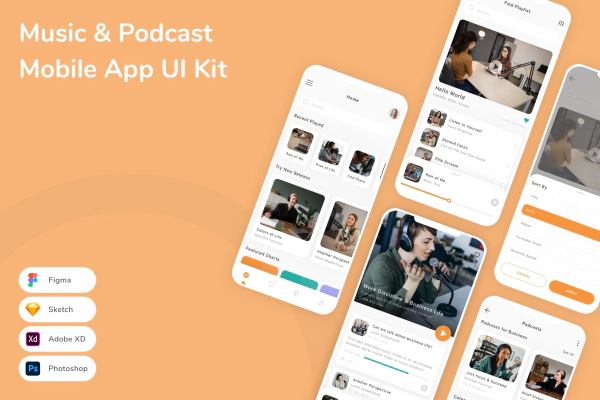 Music & Podcast Mobile App UI Kit