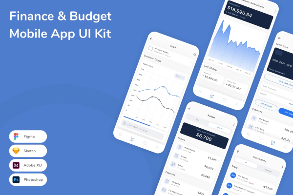 Finance & Budget Mobile App UI Kit