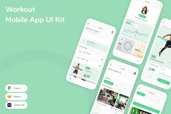 Workout Mobile App UI Kit