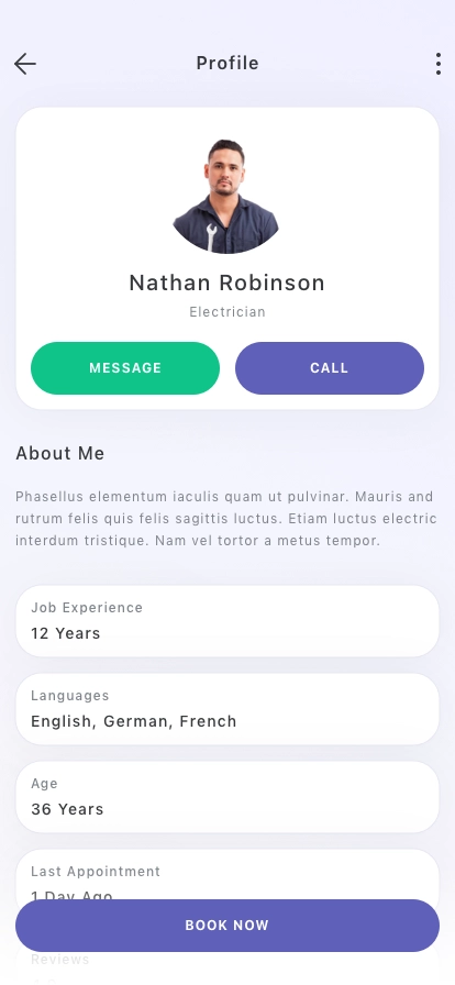 Handyman Service Mobile App UI Kit - Screenshot 4