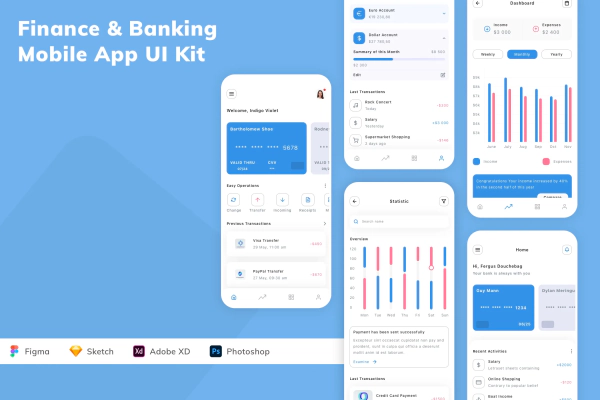 Finance & Banking Mobile App UI Kit