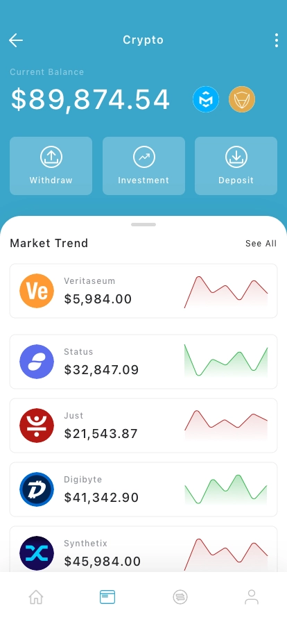 Crypto Exchanging Mobile App UI Kit - Screenshot 5