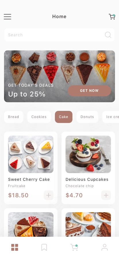 Bakery Shop Mobile App UI Kit - Screenshot 2