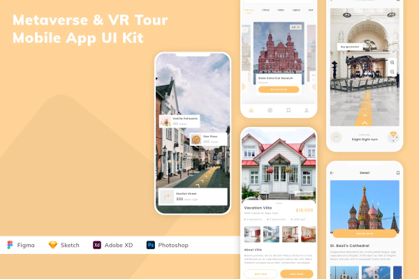 Metaverse & VR Tour Mobile App UI Kit