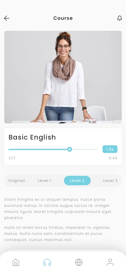 Language Learning Mobile App UI Kit - Screenshot 2