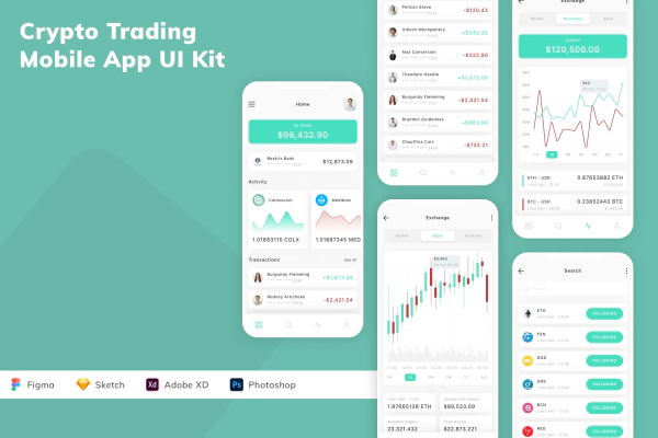 Crypto Trading Mobile App UI Kit