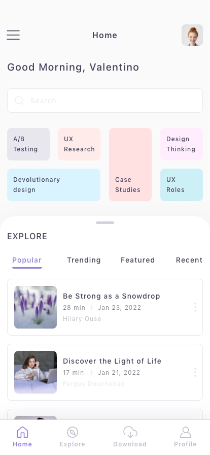 Podcast Platform Mobile App UI Kit - Screenshot 3