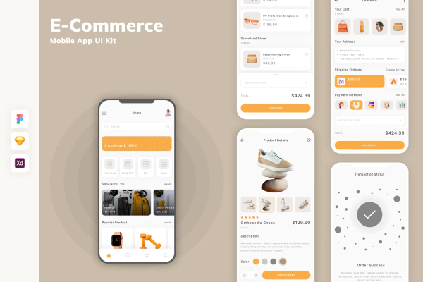 E-Commerce Mobile App UI Kit