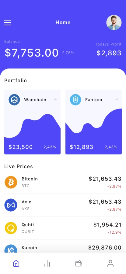 CryptoCurrency App UI Kit - Screenshot 1