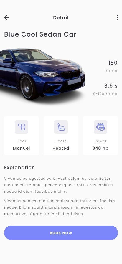 Car Rental Mobile App UI Kit - Screenshot 3