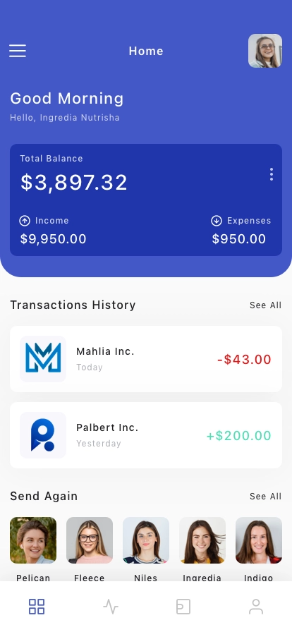 Expense & Income Manager Mobile App UI Kit - Screenshot 1