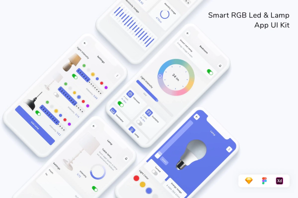 Smart RGB Led & Lamp App UI Kit