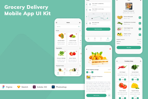 Grocery Delivery Mobile App UI Kit