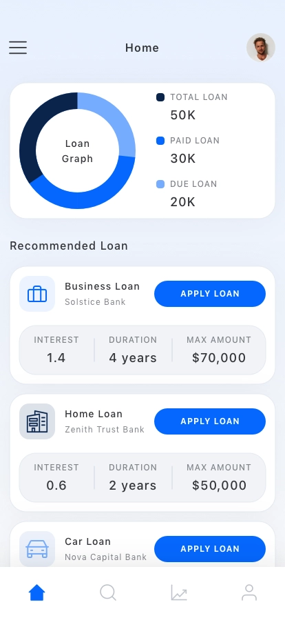 Loan Calculator Mobile App UI Kit - Screenshot 1