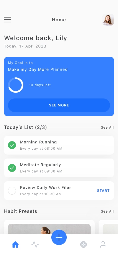 Habit Tracker Mobile App UI Kit - Screenshot 1